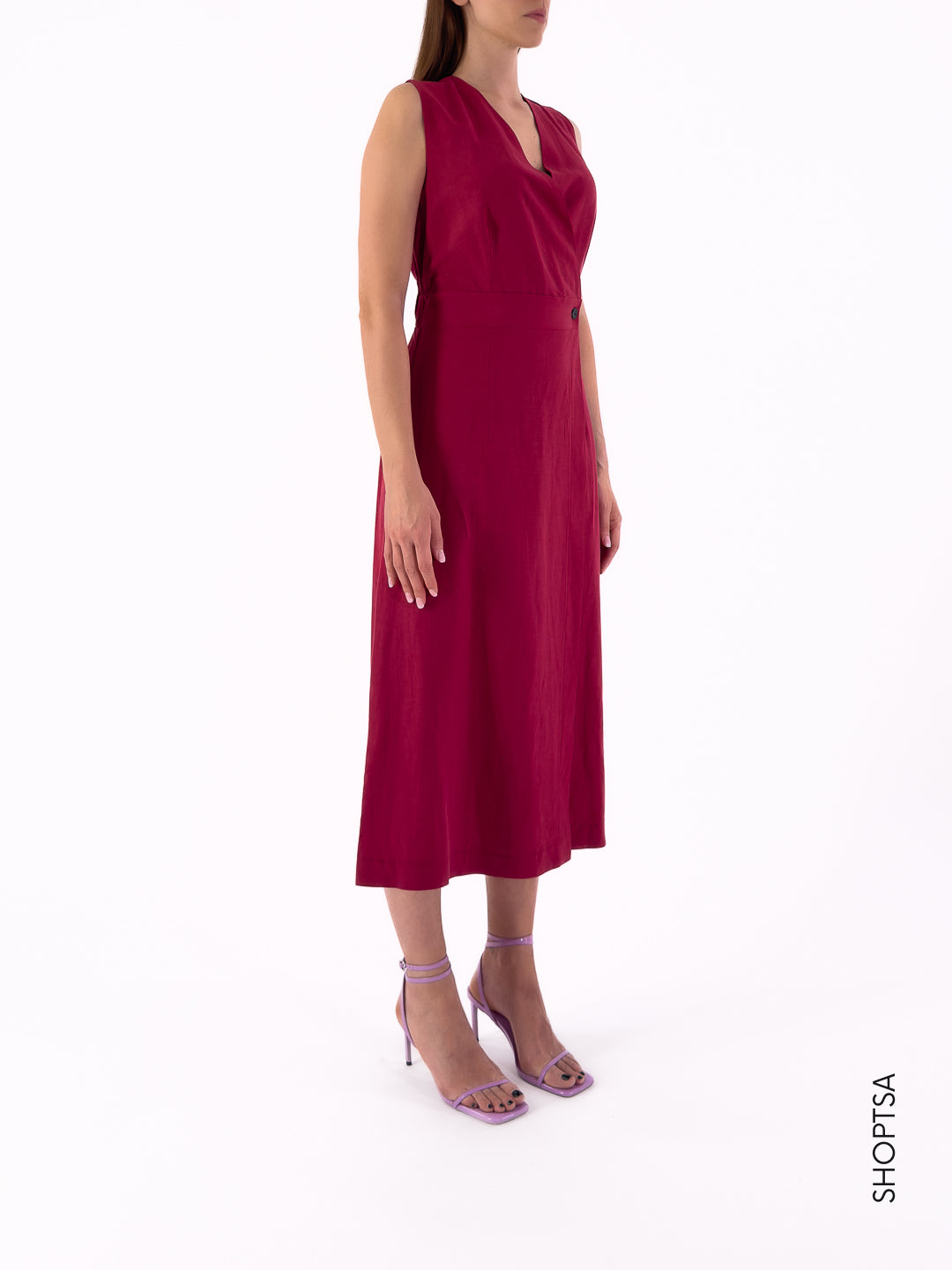 Abito midi a portafoglio