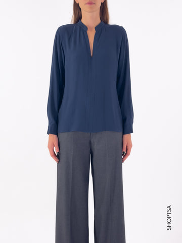 Camicia in seta e jersey