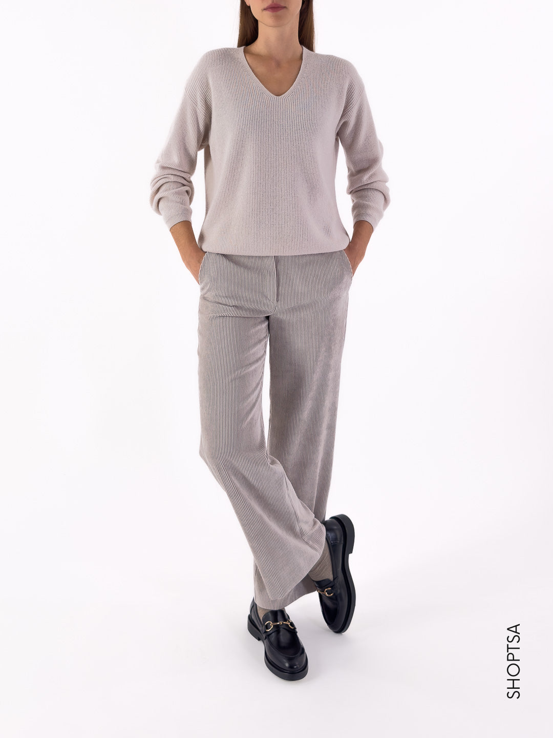 Maglia a V in lana premium 20211