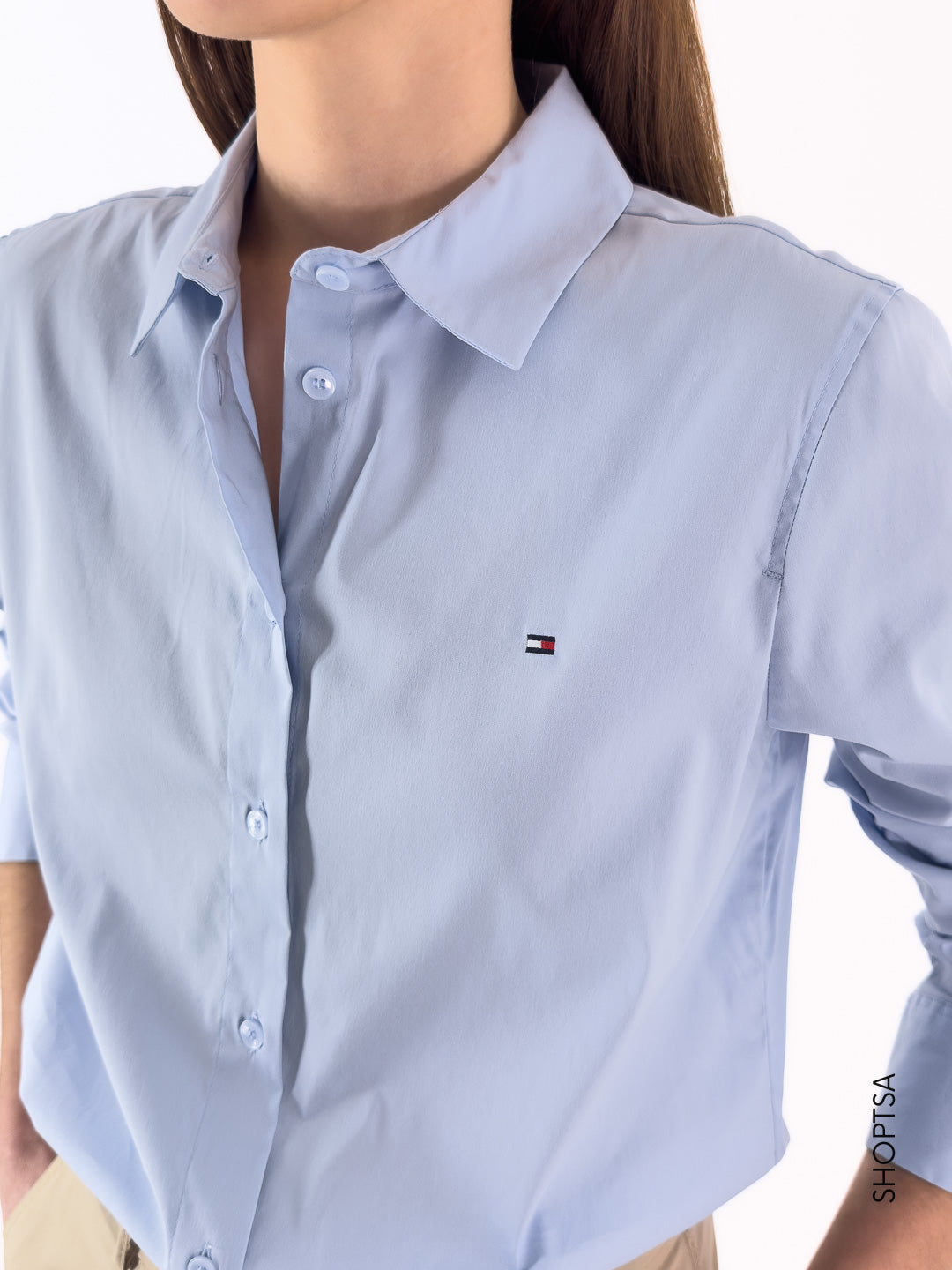 Camicia Maniche Lunghe in Popeline