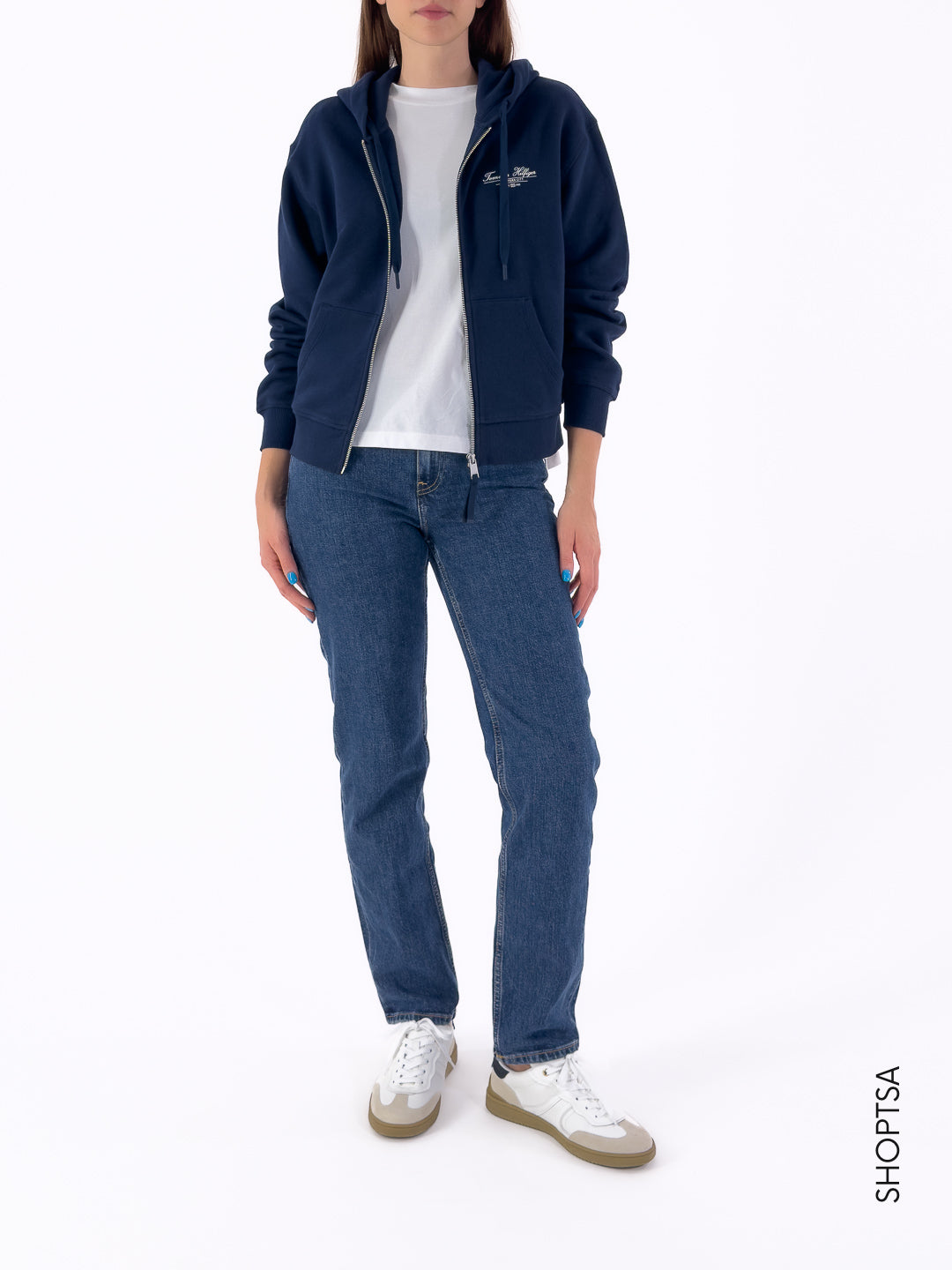 Felpa con cappuccio e zip