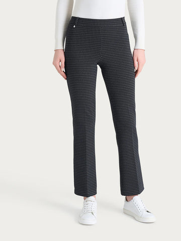 Pantalone flare a quadretti DR51PM