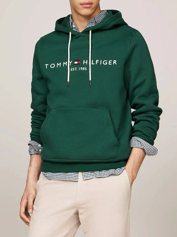 Felpa con cappuccio logo ricamato