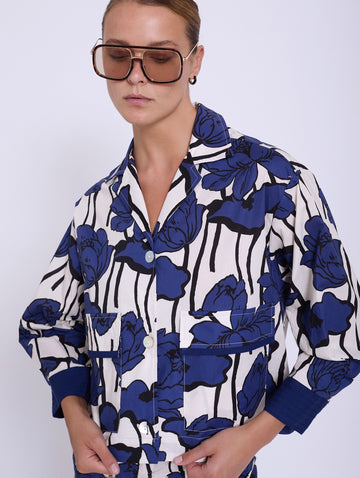 Giacca camicia a fantasia  S05b105