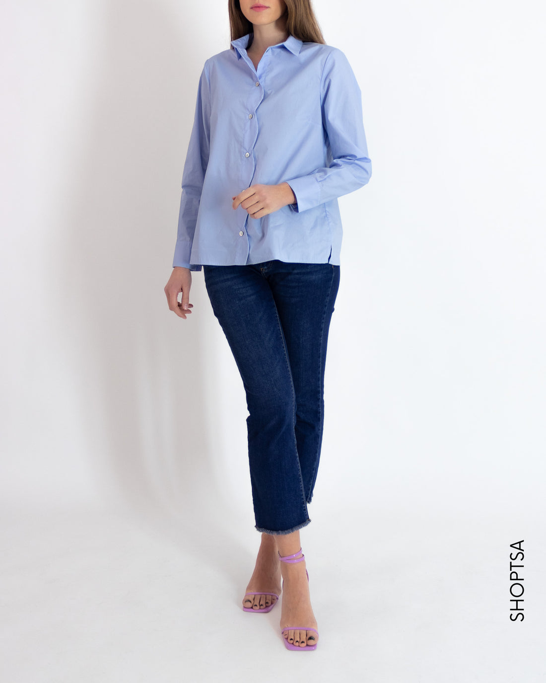 Camicia azzurra onde