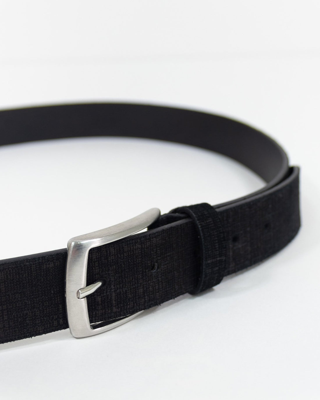 Cintura nera in pelle scamosciata