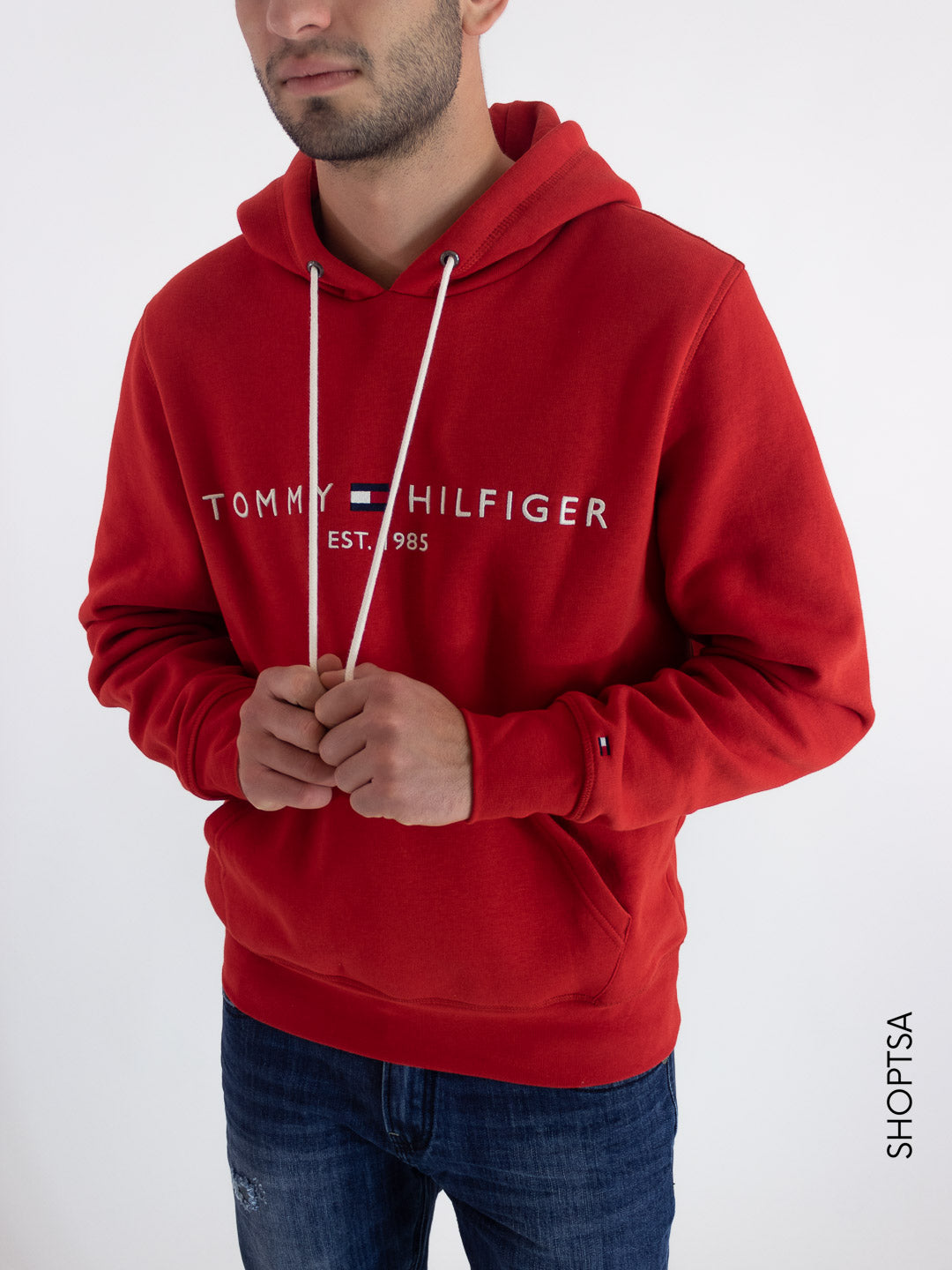 Felpa con cappuccio logo ricamato