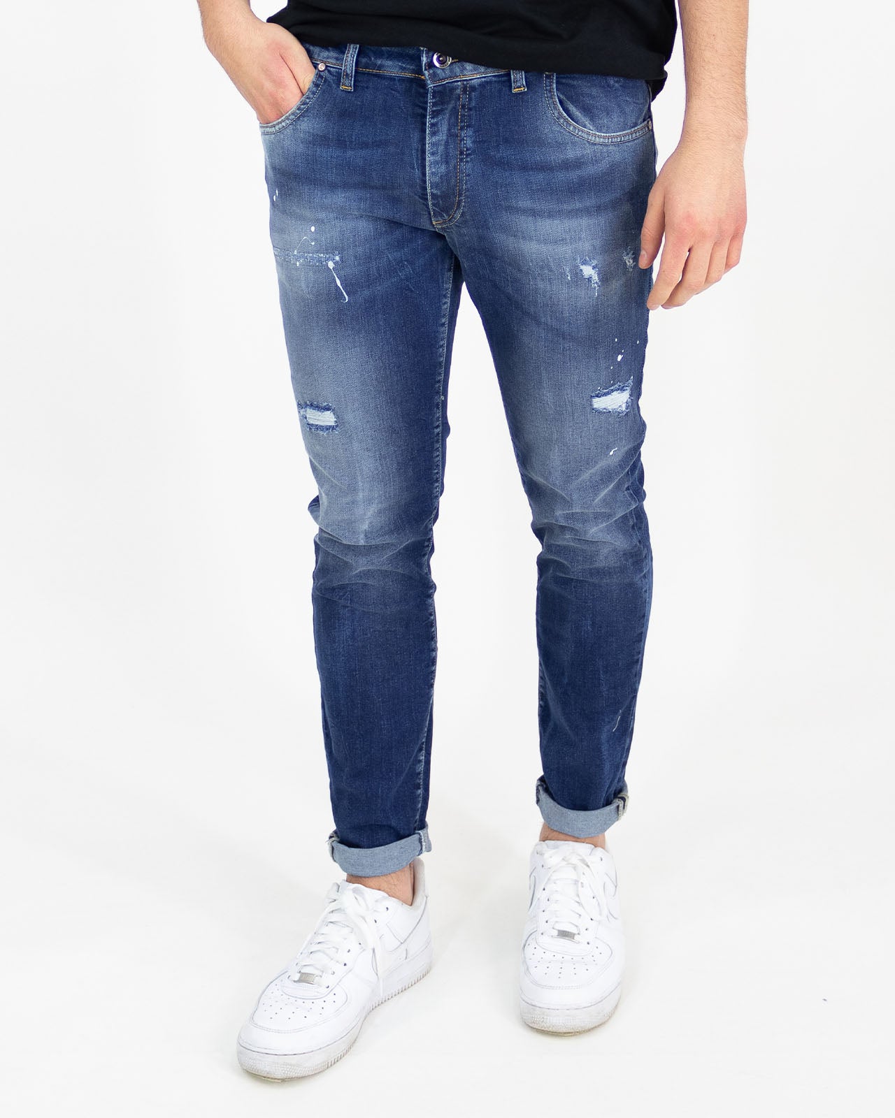 Jeans slim mini rotture