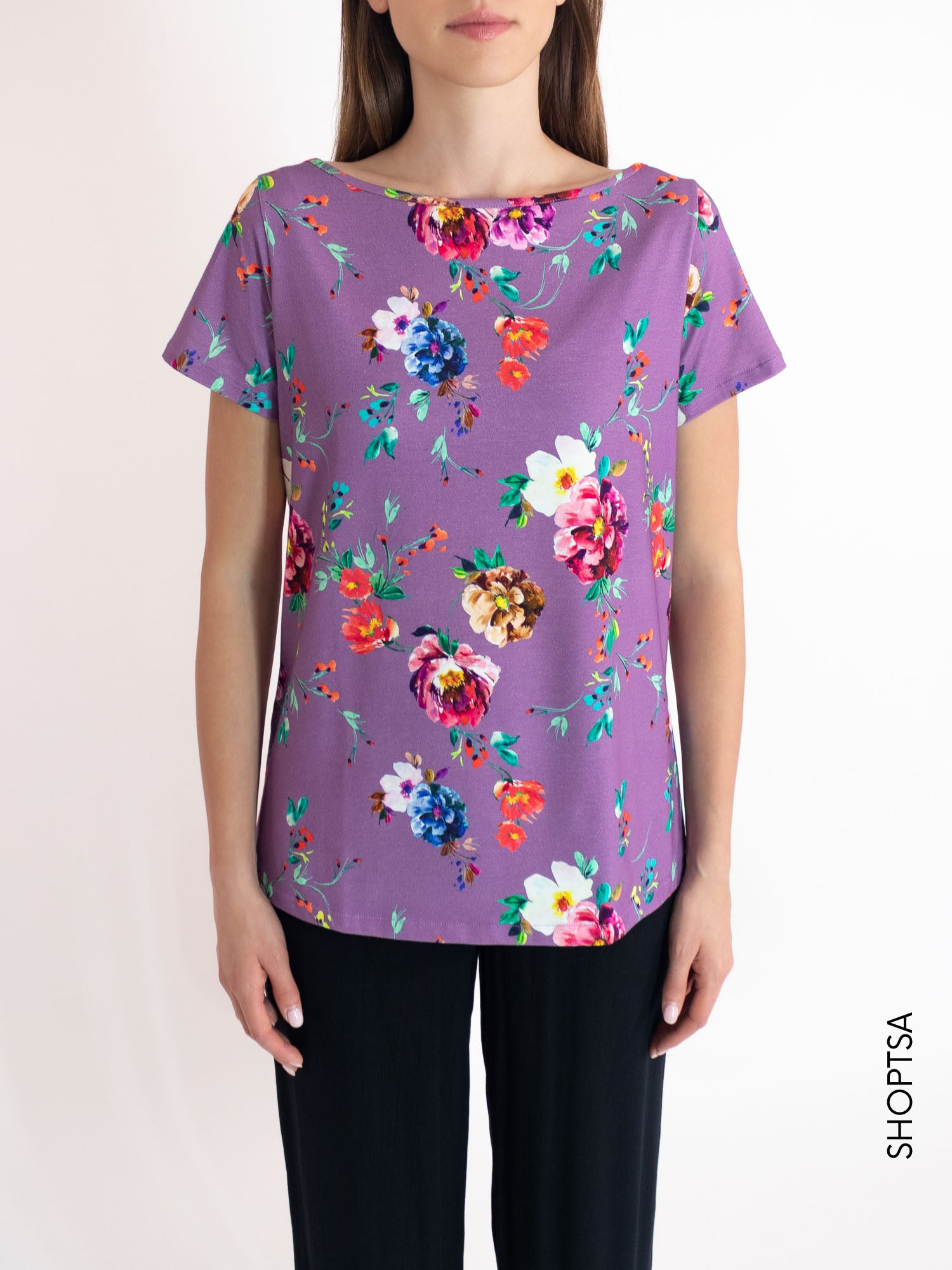 T-shirt cotone purple D558TI - RAGNO