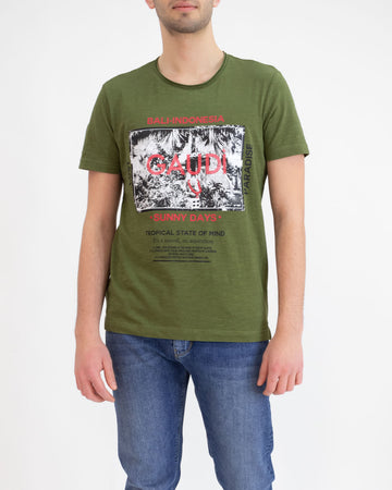 T-shirt cotone fiammato - Gaudì