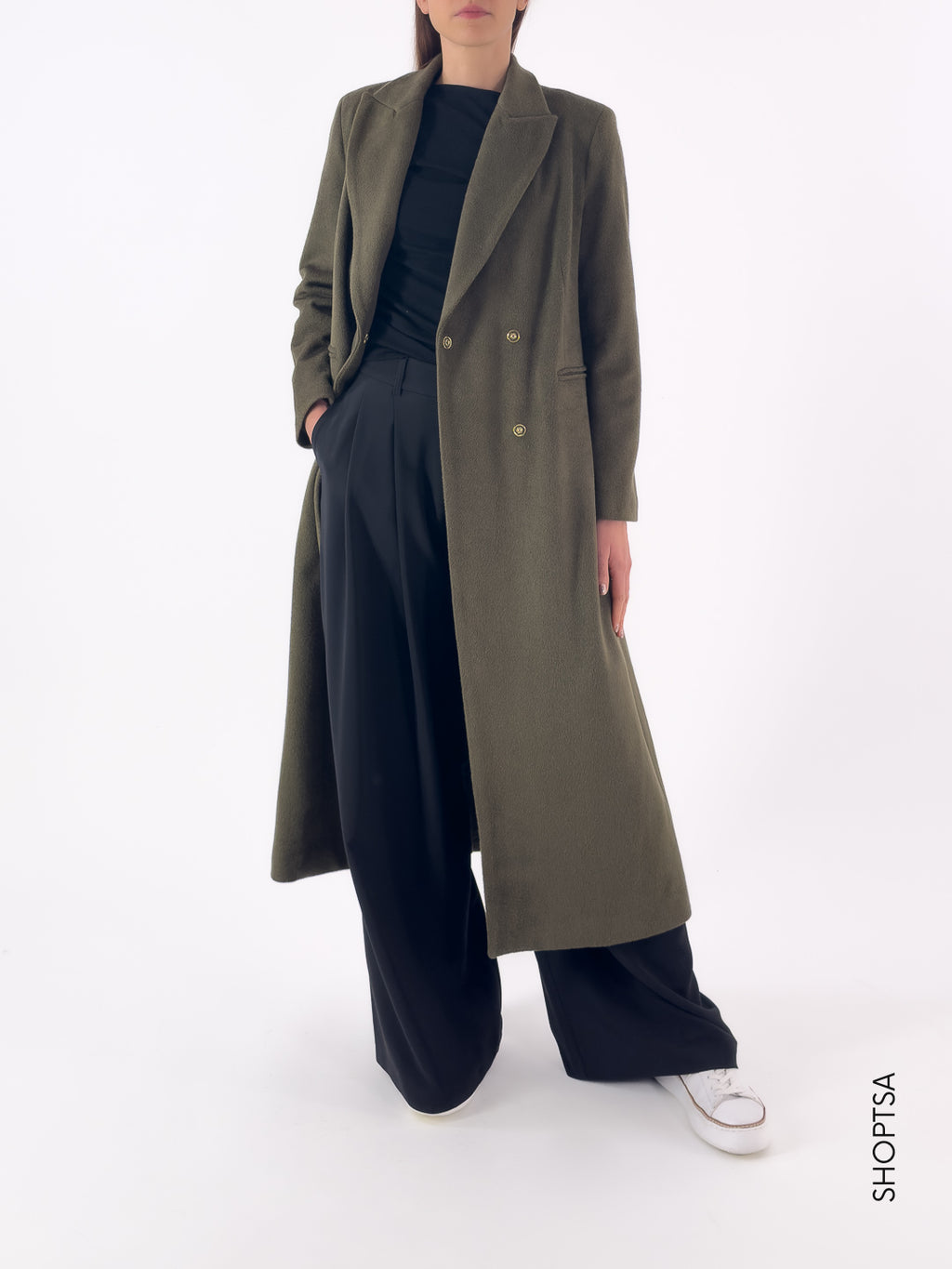 Cappotto lungo doppiopetto