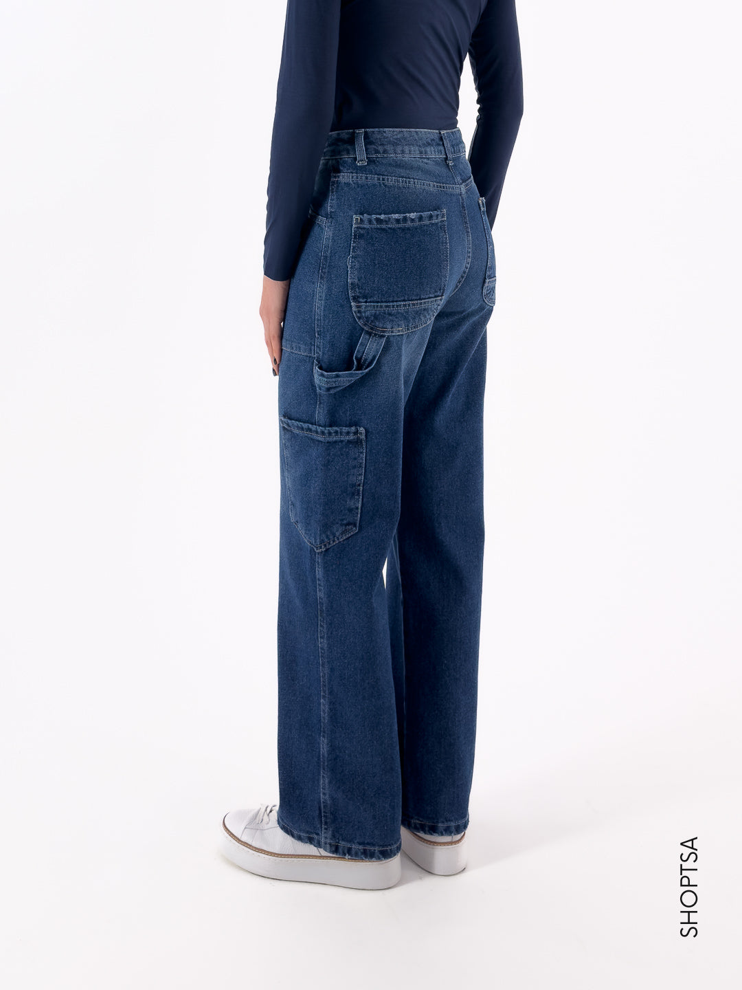 Jeans scuro cargo