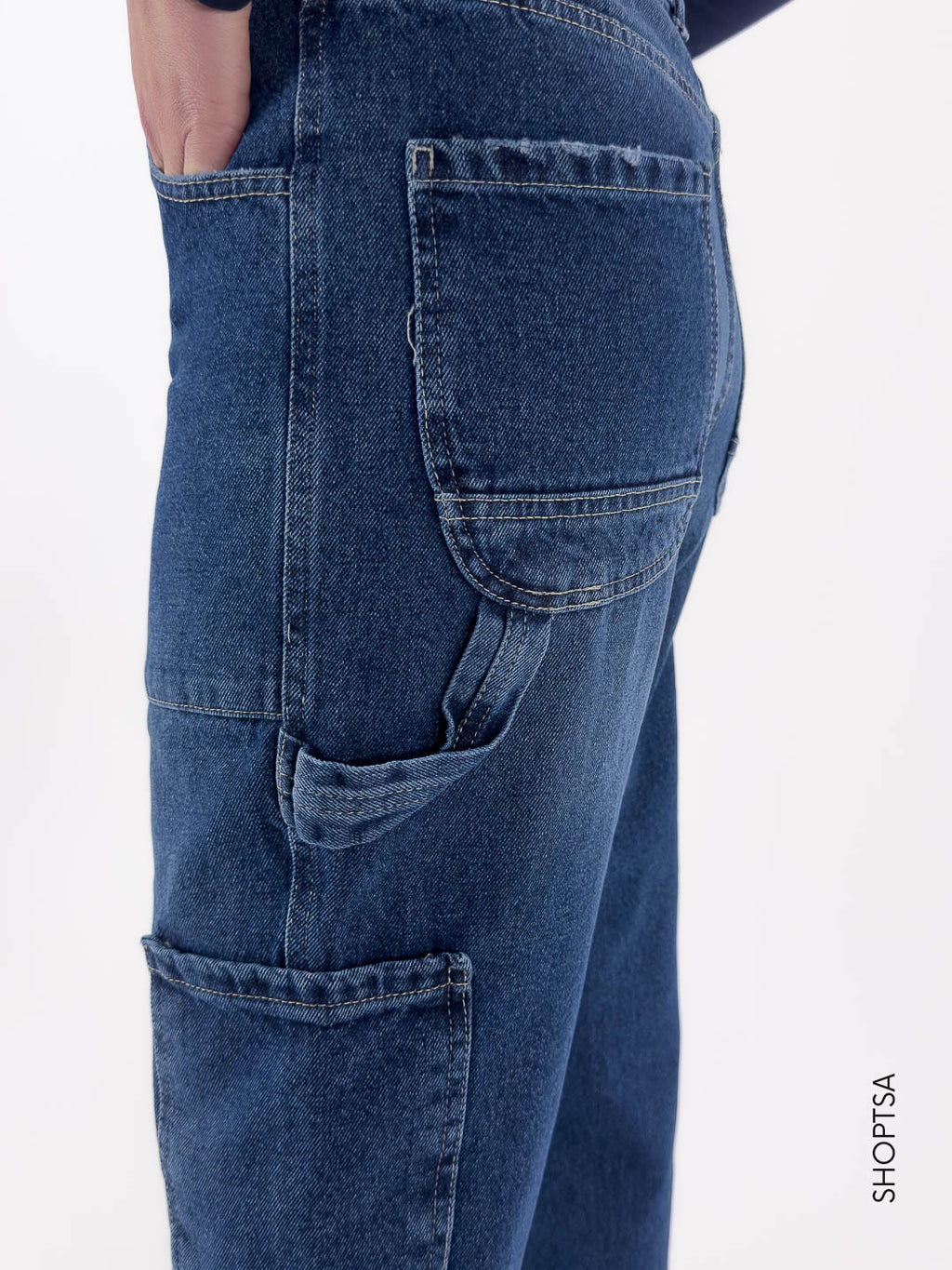 Jeans scuro cargo
