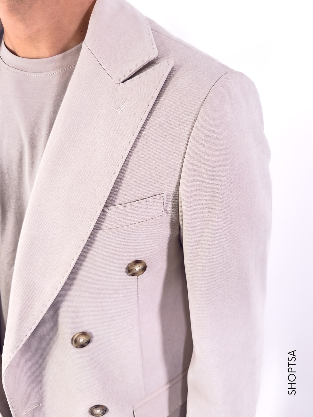 Giacca doppiopetto effetto velluto