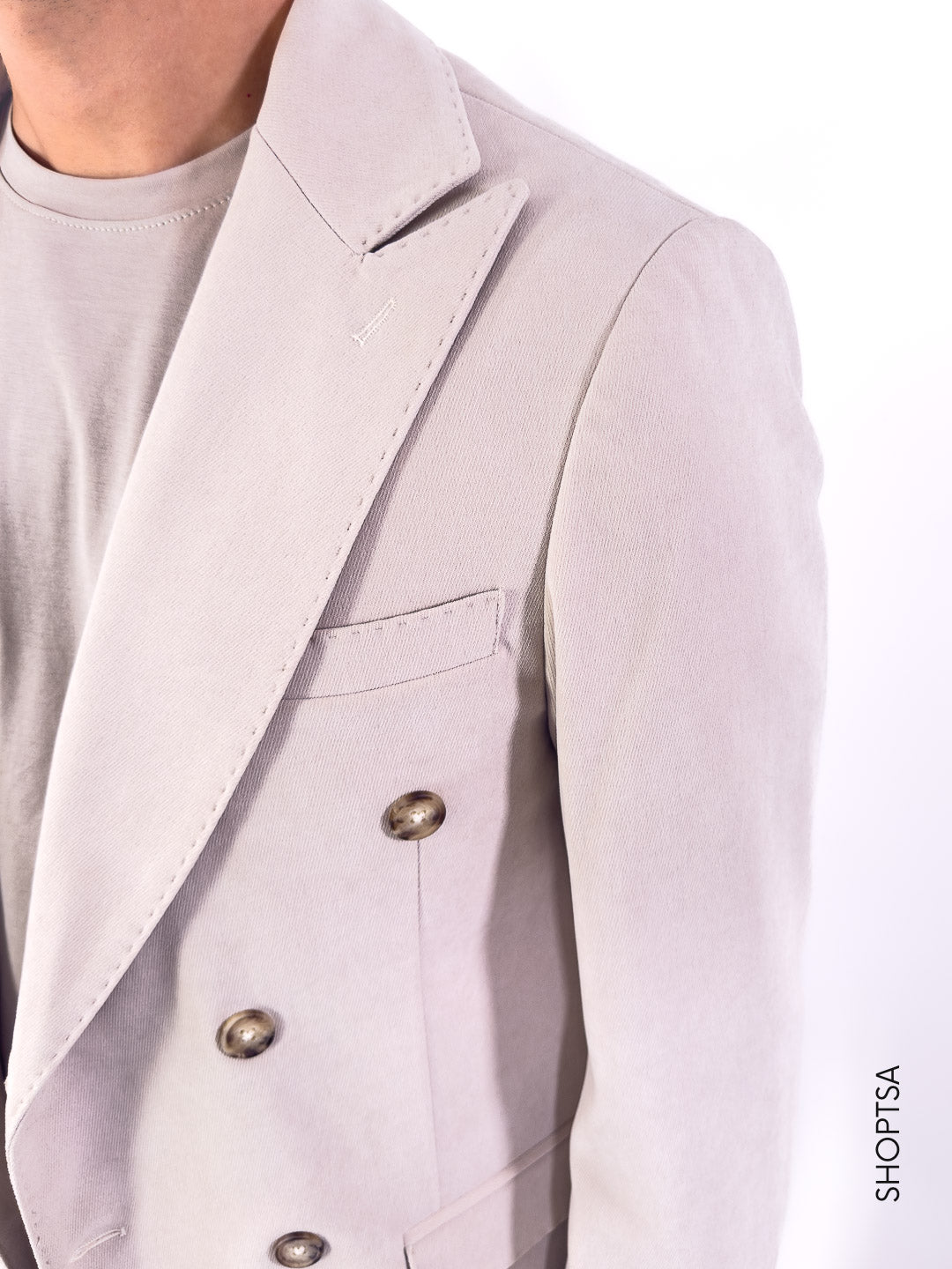 Giacca doppiopetto effetto velluto