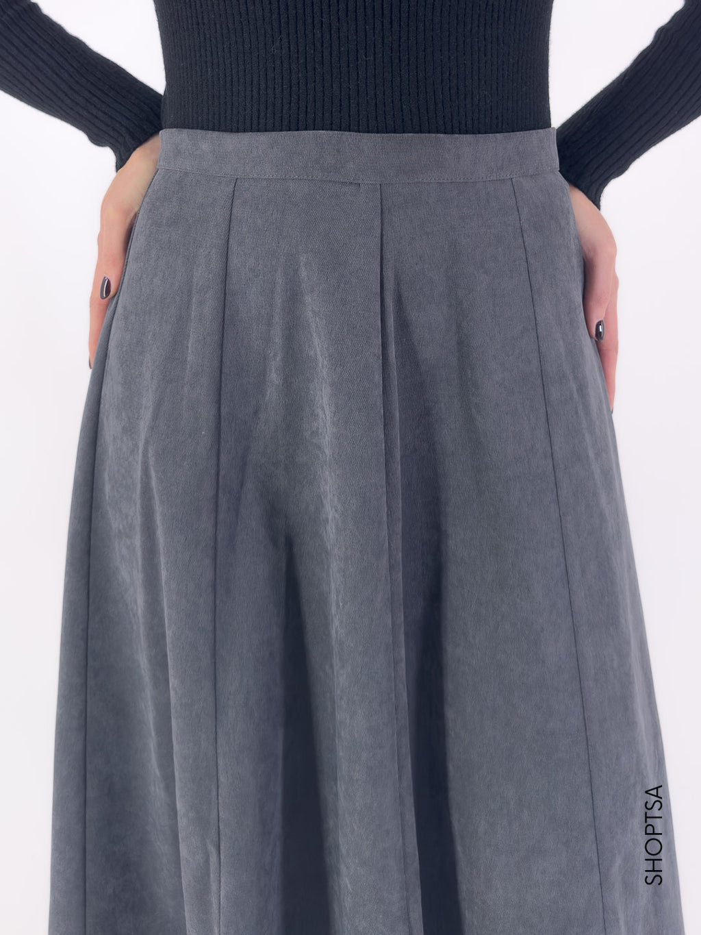 Gonna a ruota in velluto