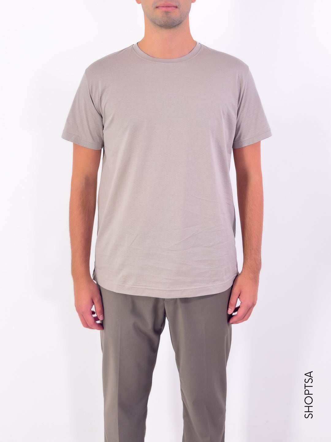 T-shirt sottogiacca in filo di scozia