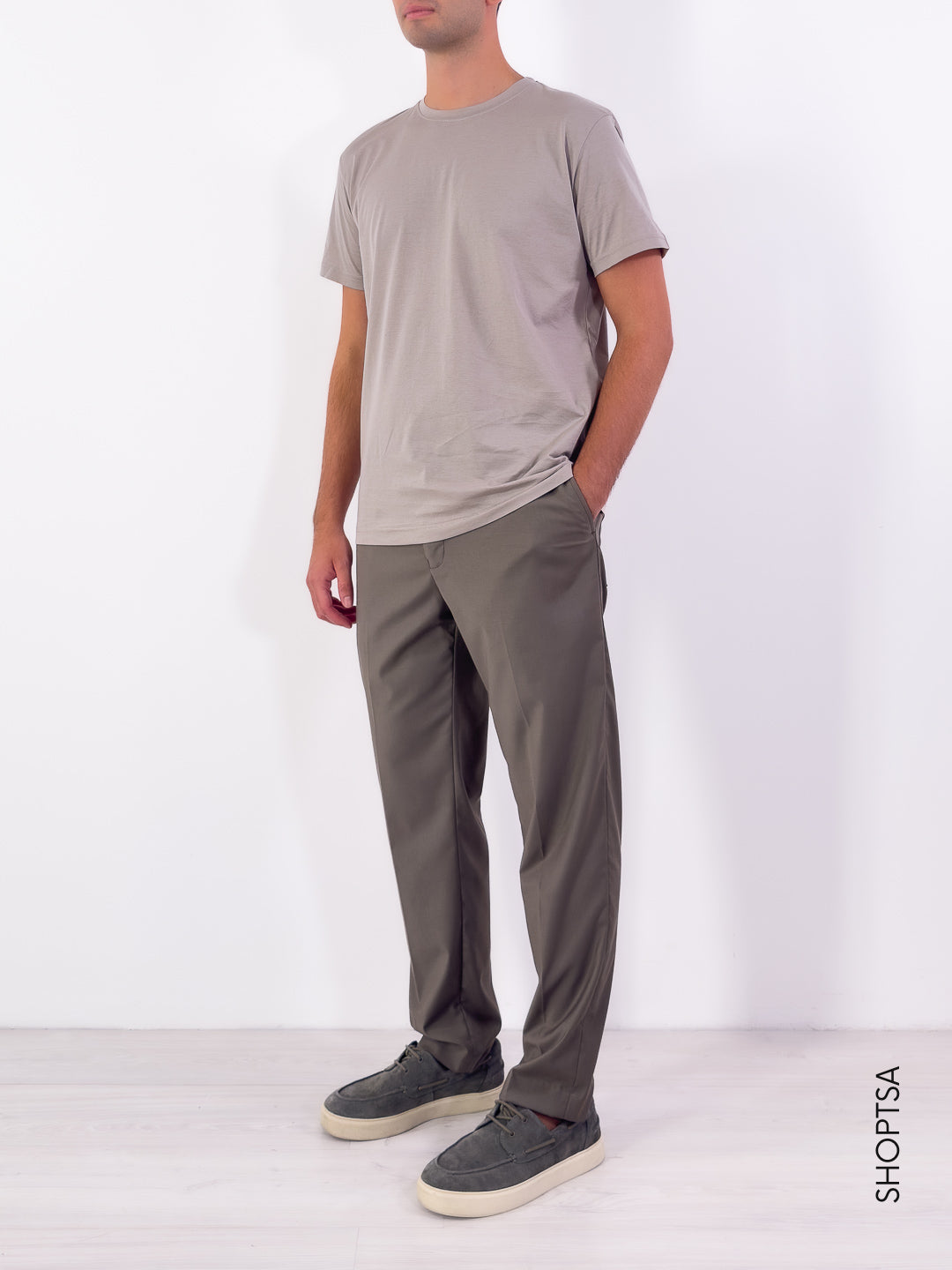 T-shirt sottogiacca in filo di scozia