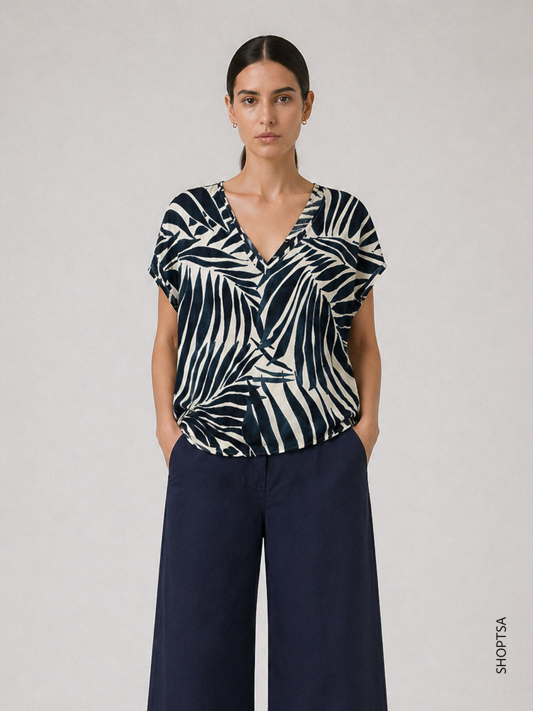 Blusa in twill fluido PBBCHIFFON