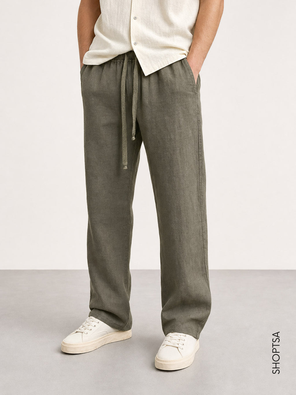 Pantalone Relaxed Fit 100% Lino