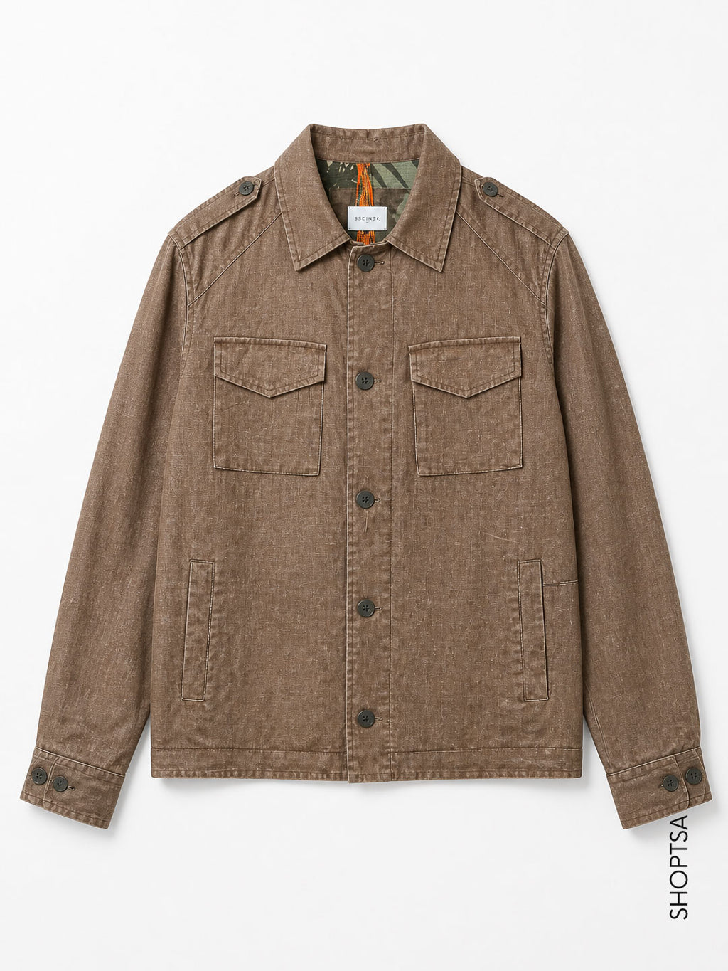 Overshirt in lino e viscosa