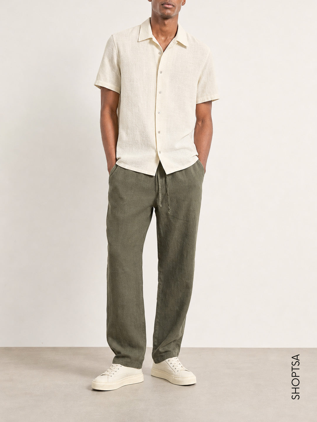 Pantalone Relaxed Fit 100% Lino