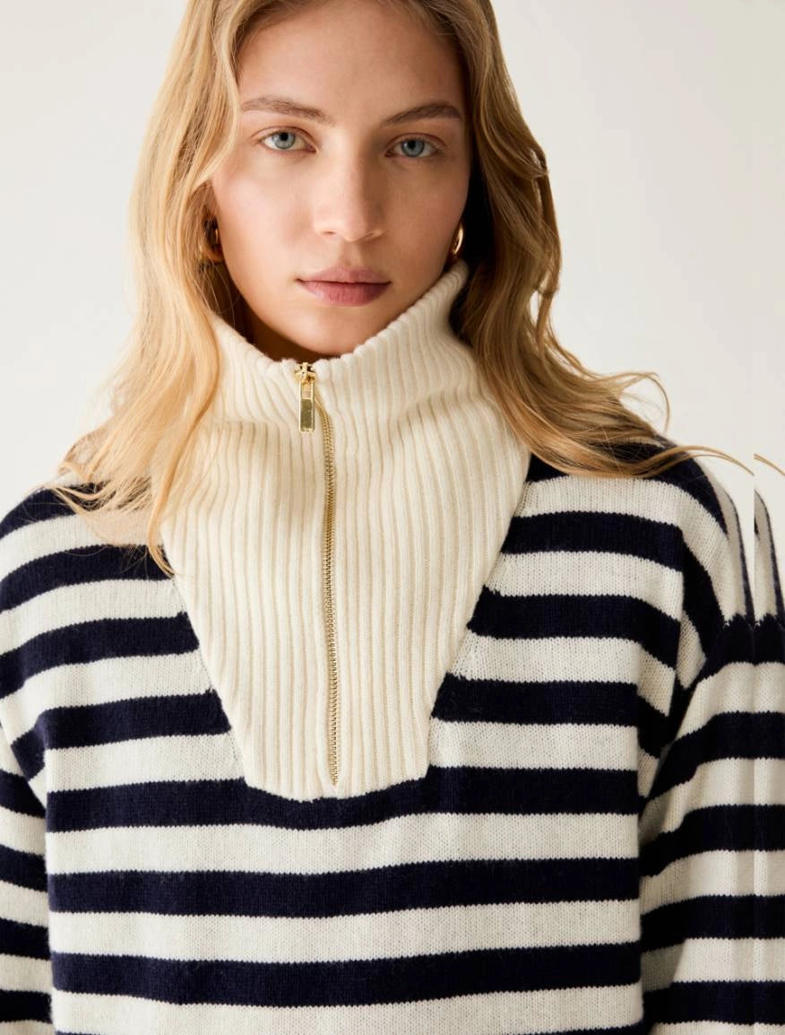 Maglia ampia in lana a righe PBBBAMBINA