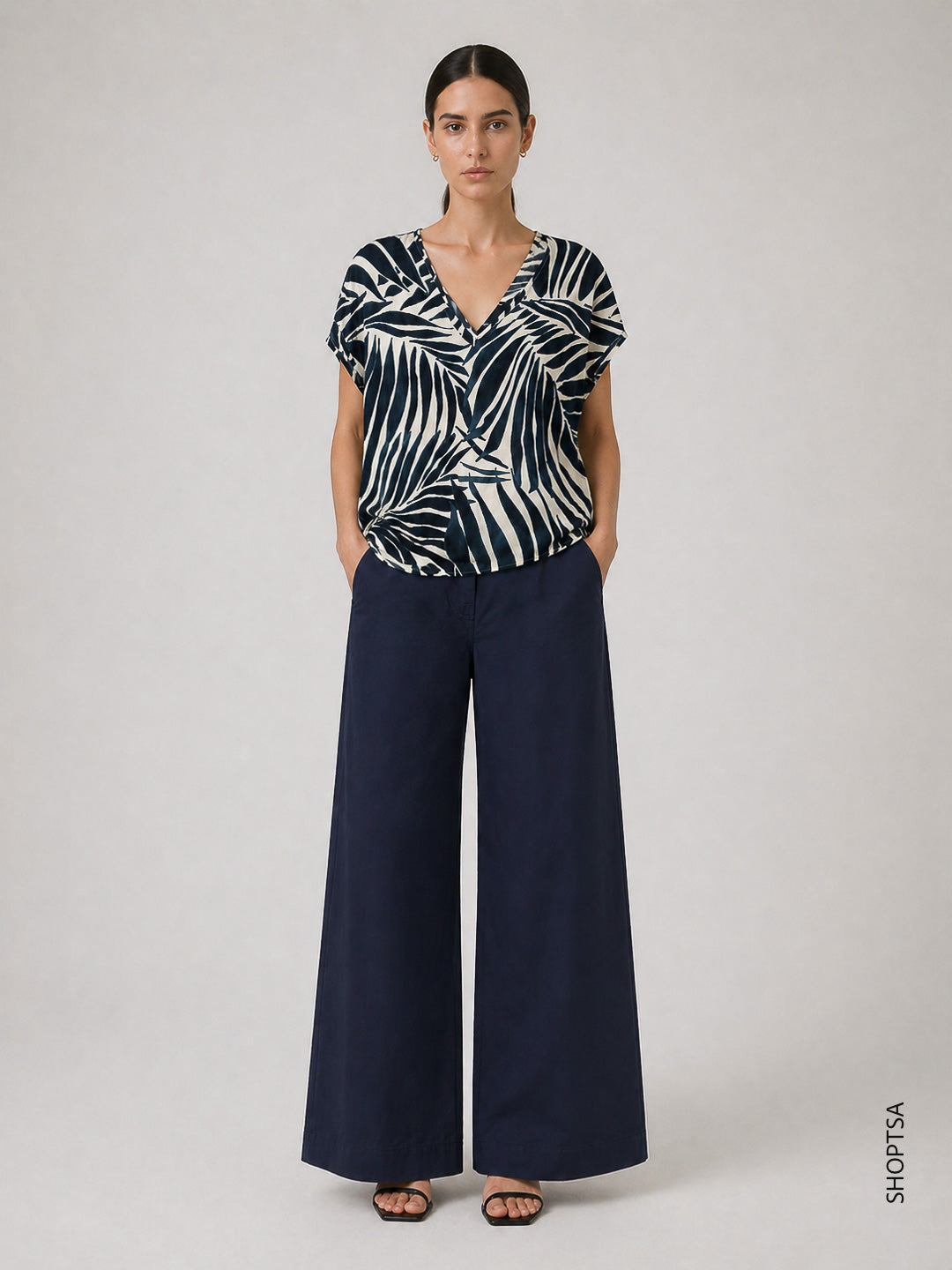 Blusa in twill fluido PBBCHIFFON