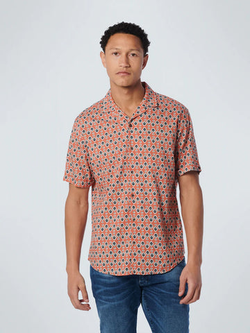 Orange bowling collar shirt - NO EXCESS