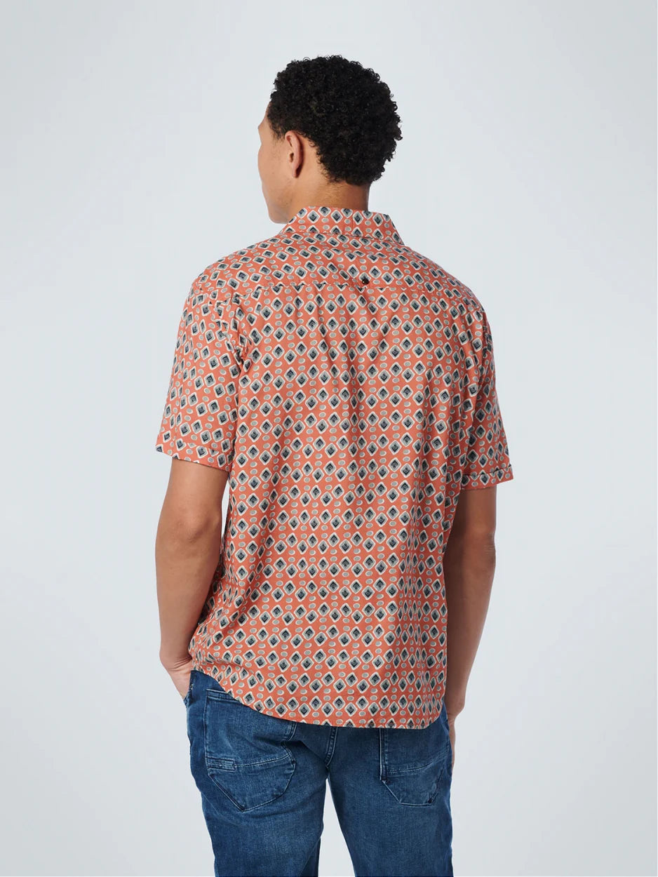 Orange bowling collar shirt - NO EXCESS