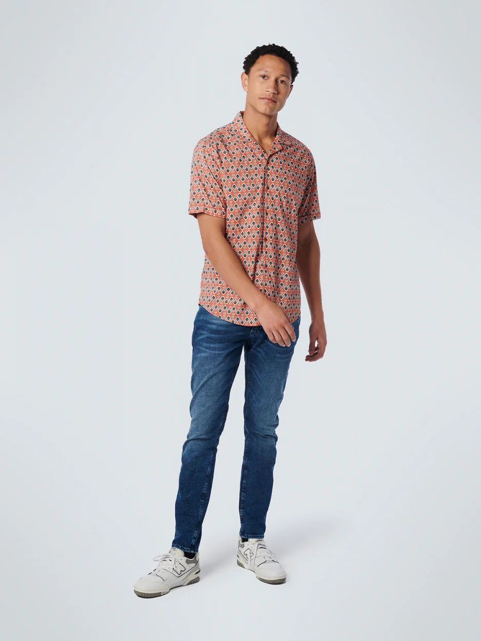 Orange bowling collar shirt - NO EXCESS