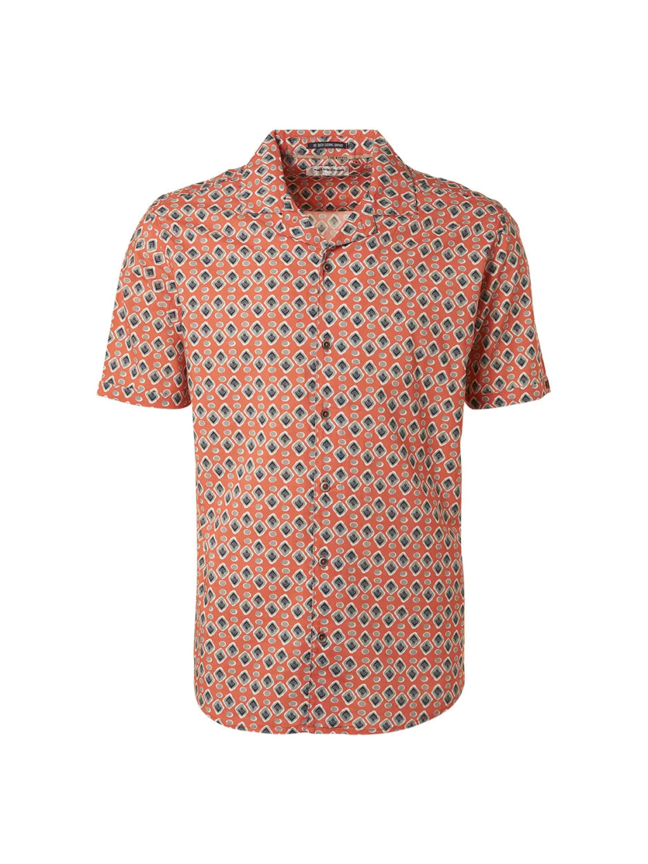 Orange bowling collar shirt - NO EXCESS
