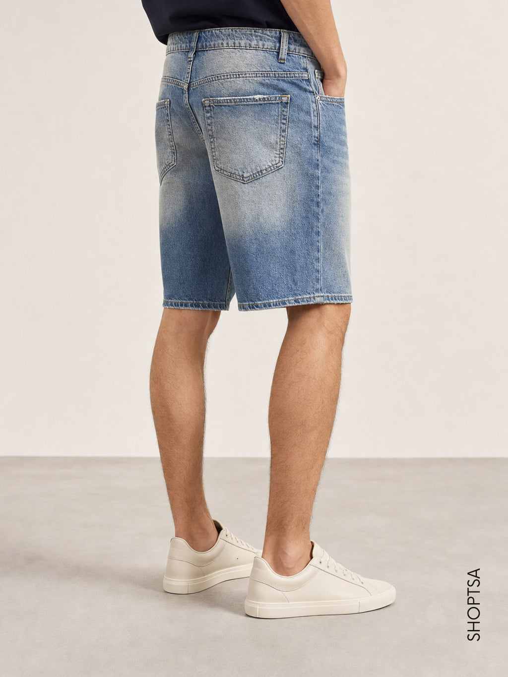 Bermuda denim morbido elasticizzato