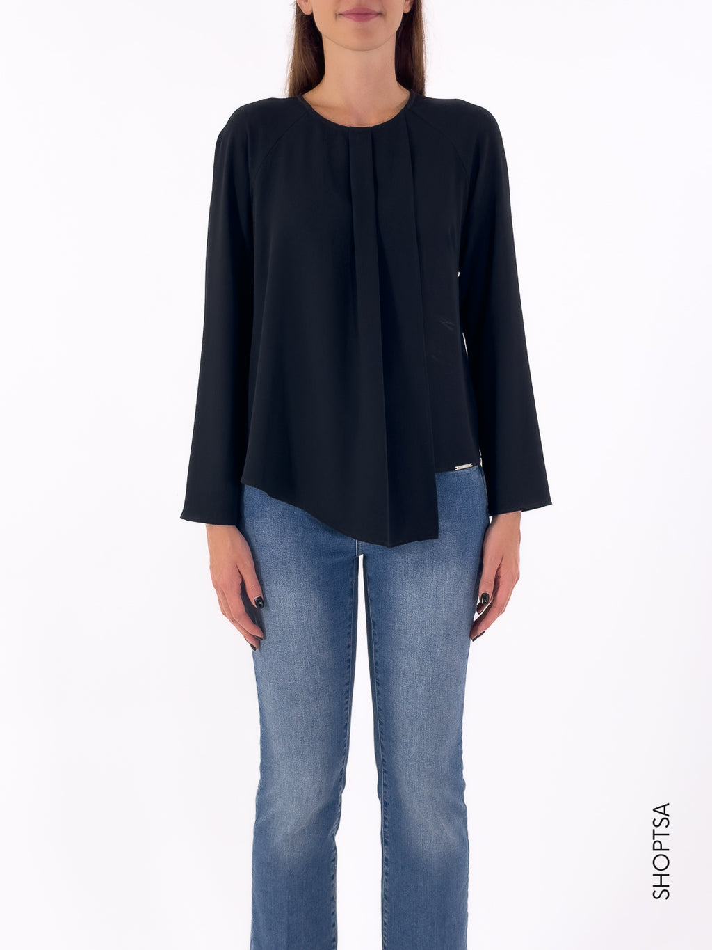 Camicia girocollo con dettaglio