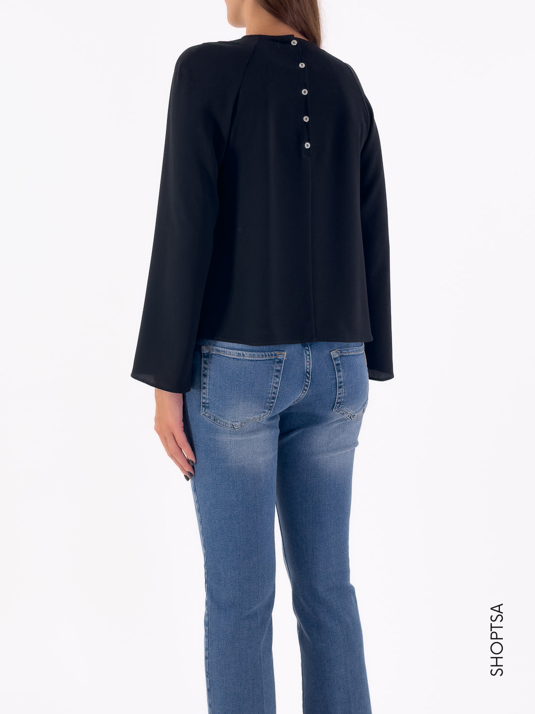 Camicia girocollo con dettaglio