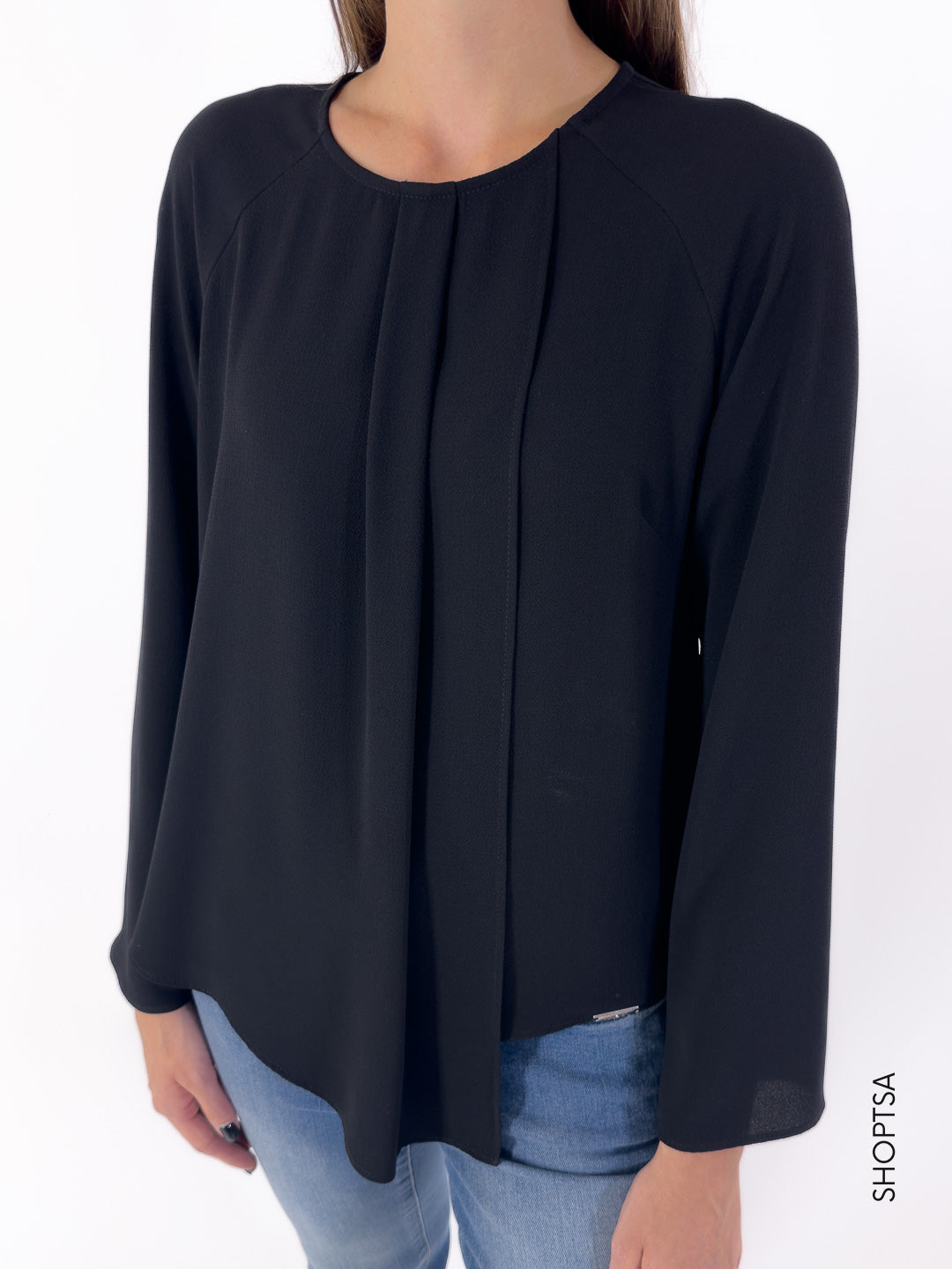 Camicia girocollo con dettaglio