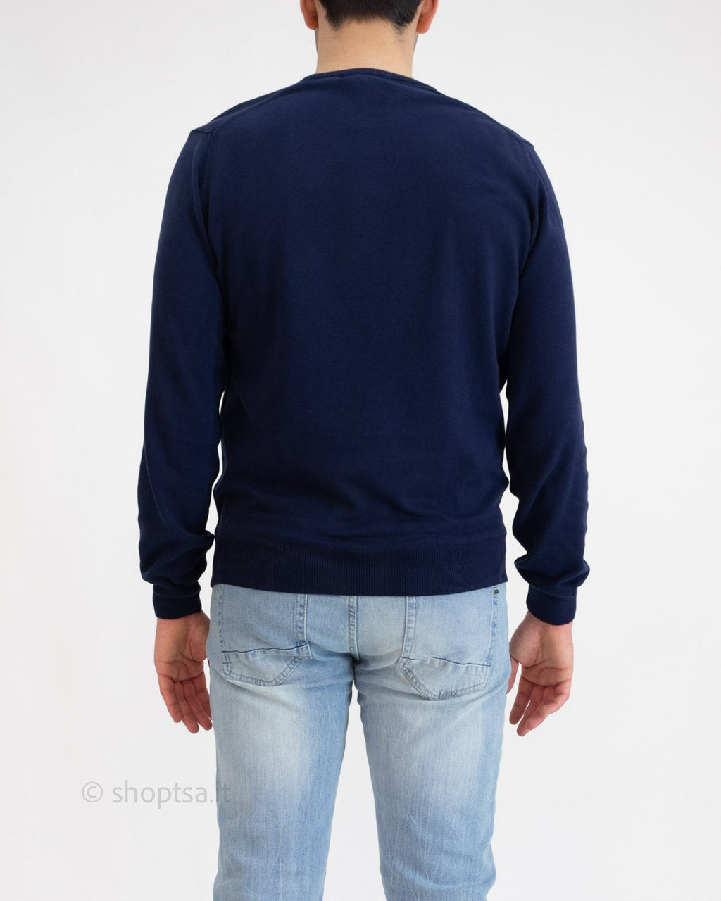 Basic crew neck sweater in cotton