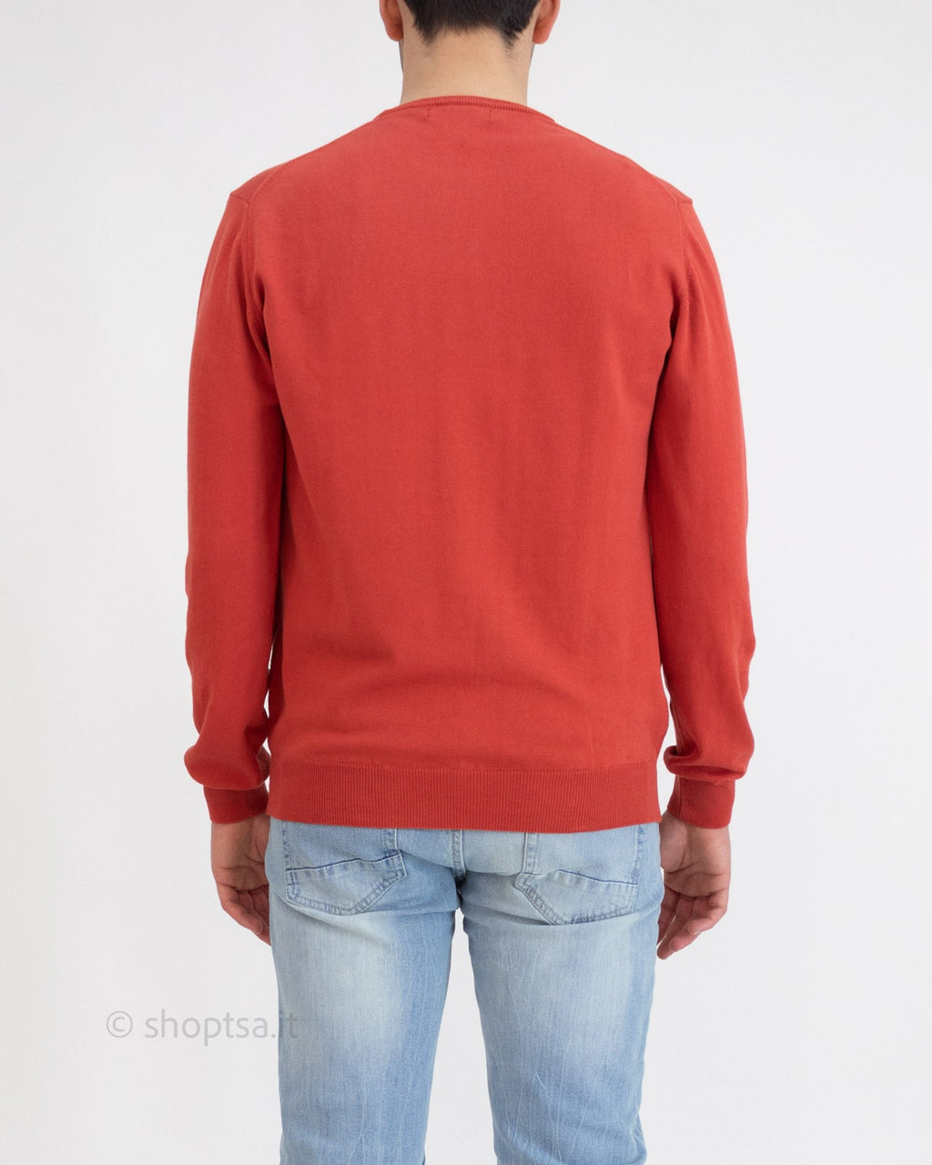 Basic crew neck sweater in cotton
