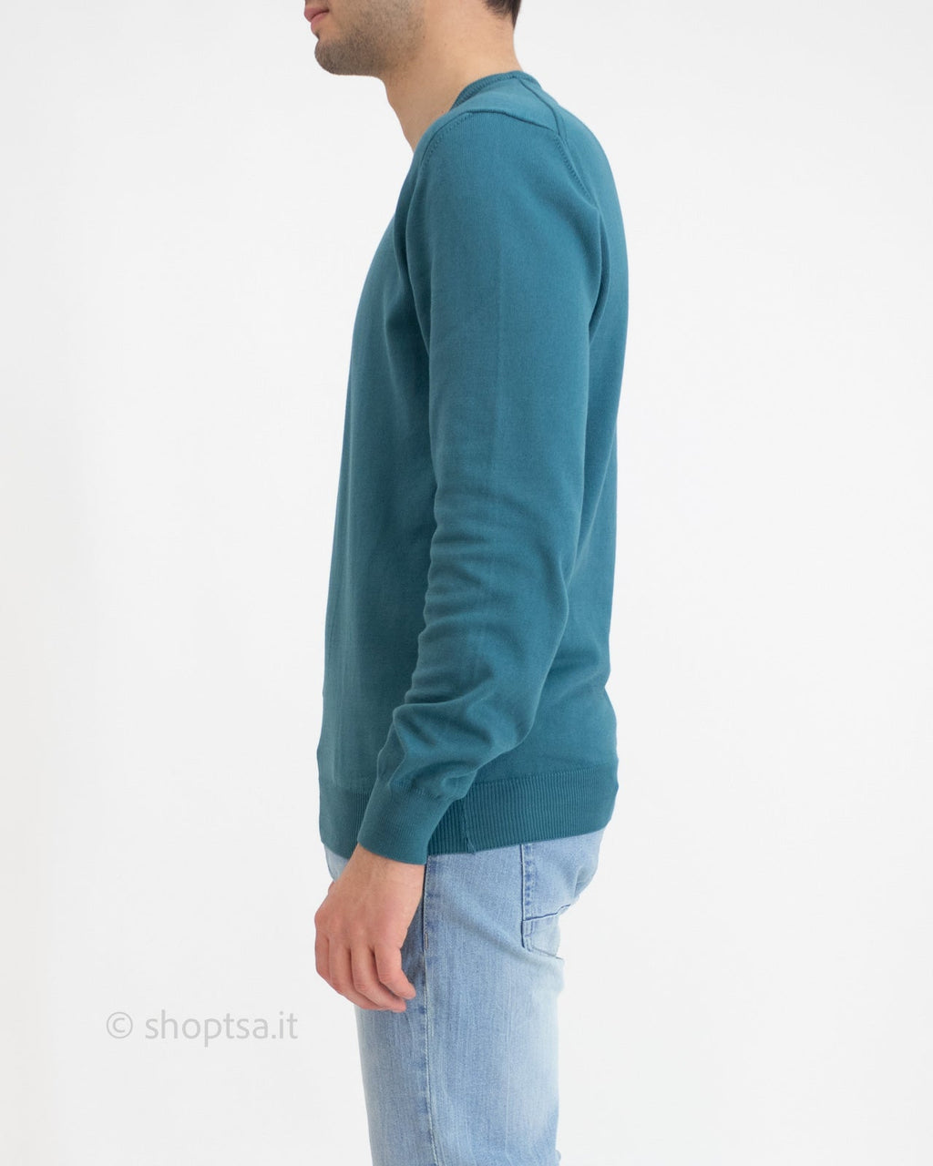 Basic crew neck sweater in cotton