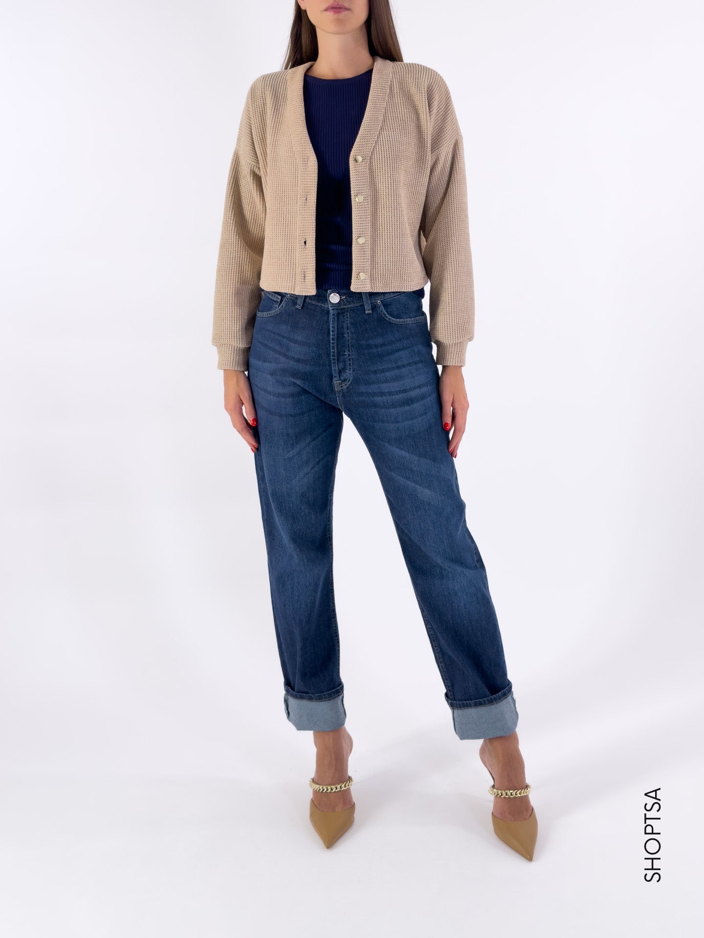 Short chenille cardigan - Angy Six