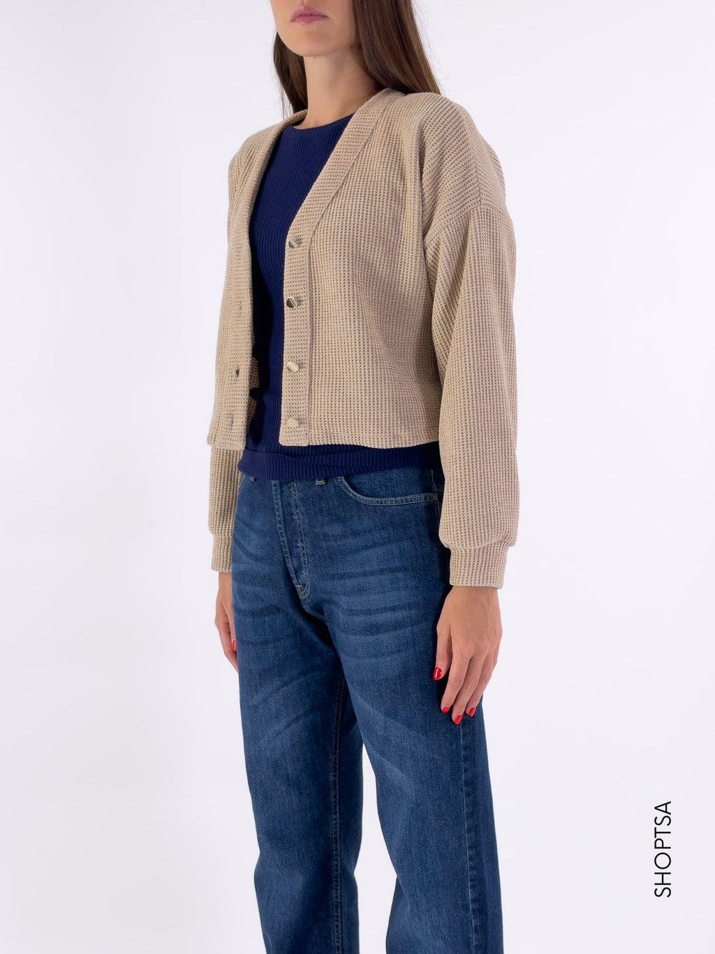 Short chenille cardigan - Angy Six