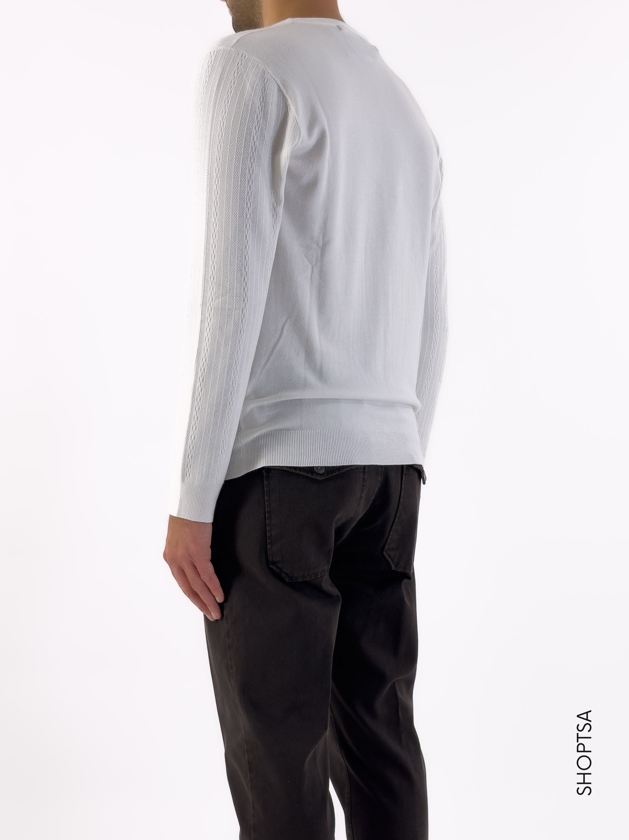 Crew-neck sweater in textured viscose - GAUDì