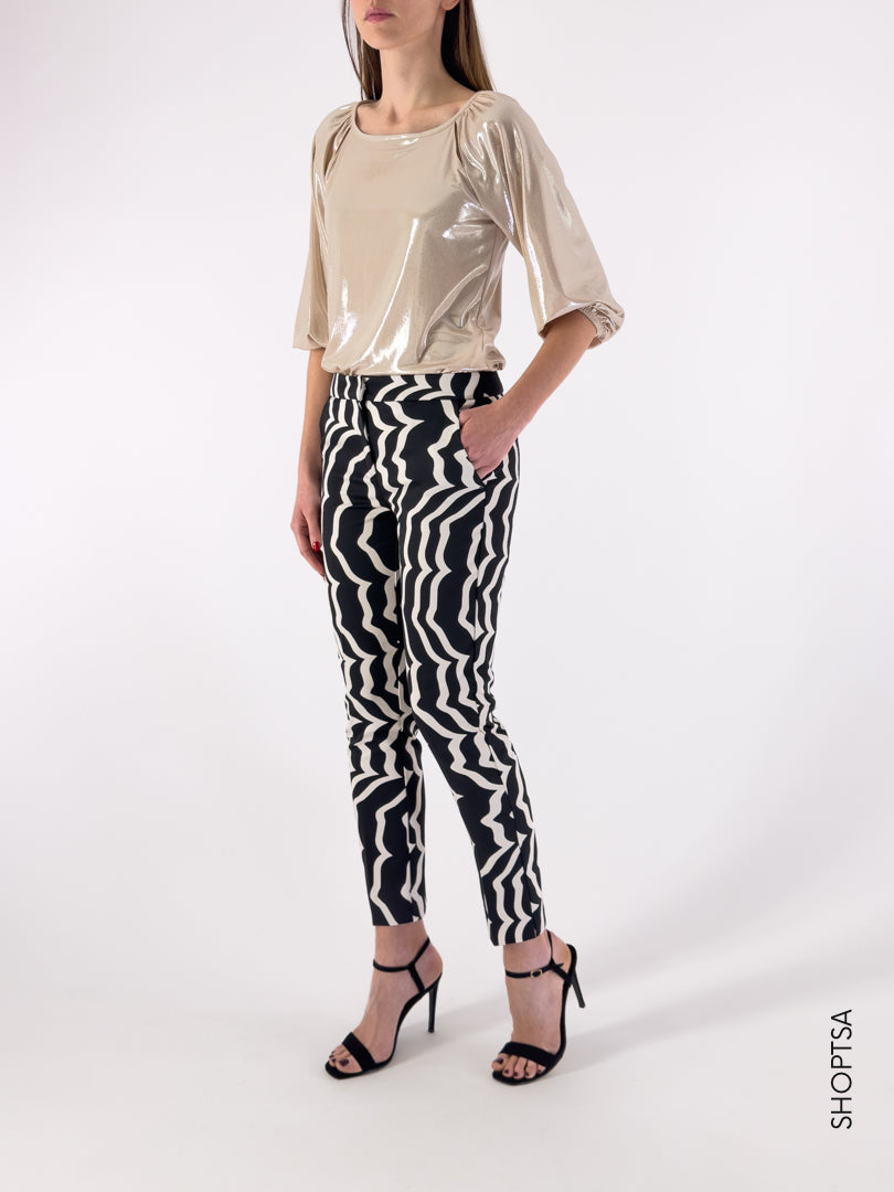 Pantalone faille stretch ILIADE - EMME Marella - Emme Marella - shopTSa