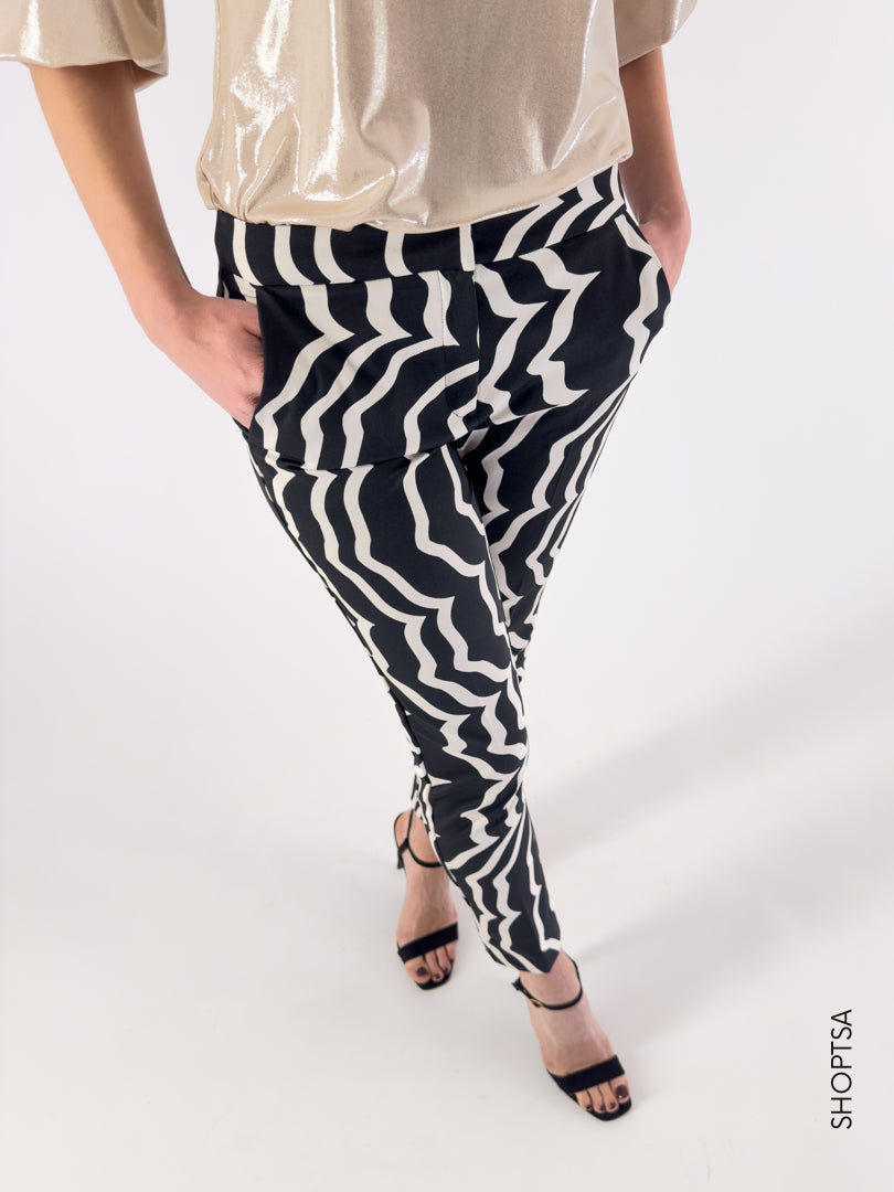 Pantalone faille stretch ILIADE - EMME Marella - Emme Marella - shopTSa