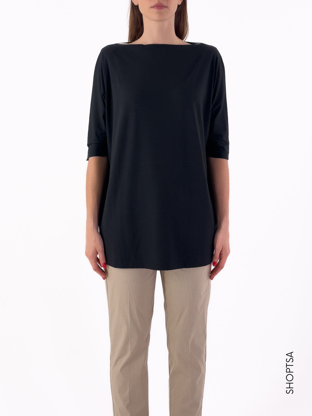 T-shirt lunga in viscosa