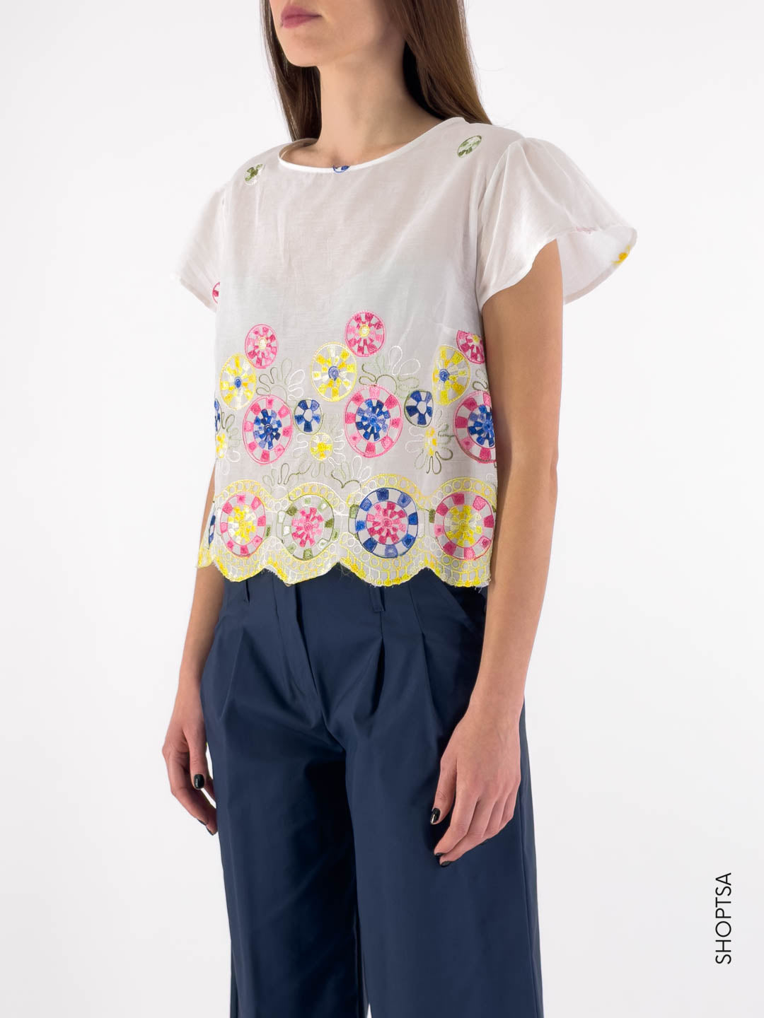 Shirt with embroidery TE1723 - ViCOLO