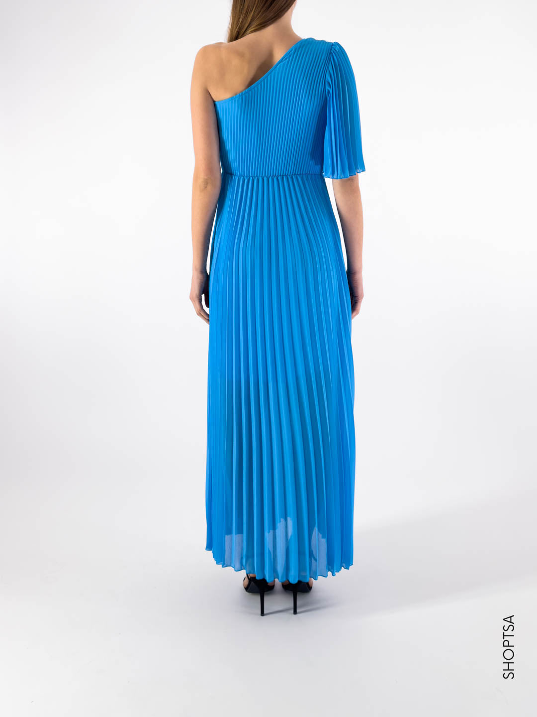 Pleated one-shoulder dress - ViCOLO