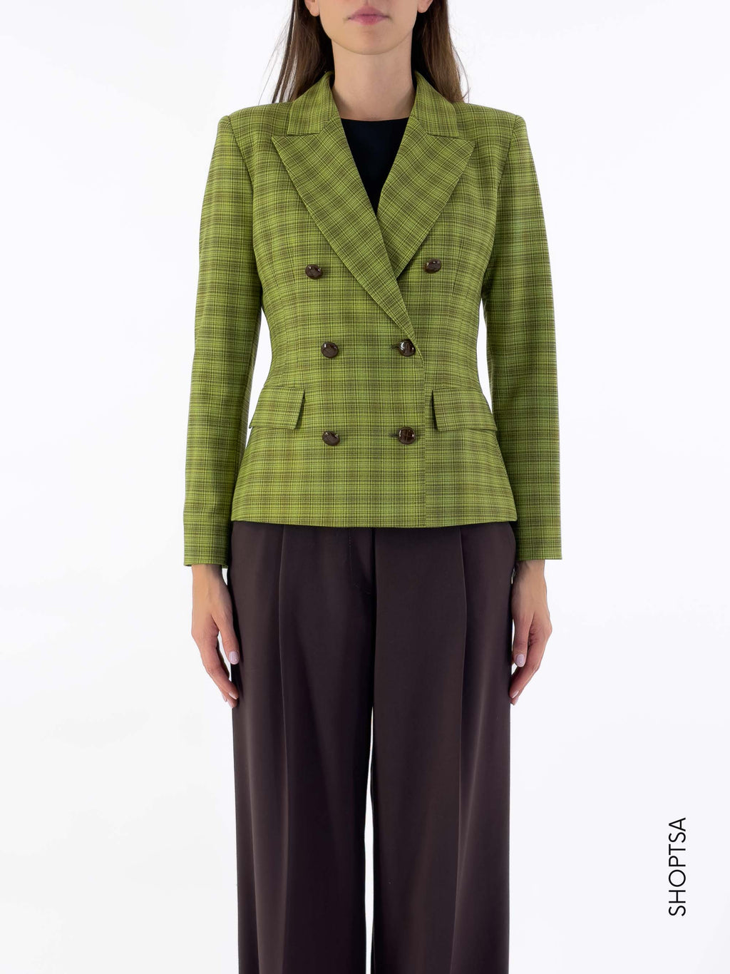 EXOTIC checked blazer - EMME Marella