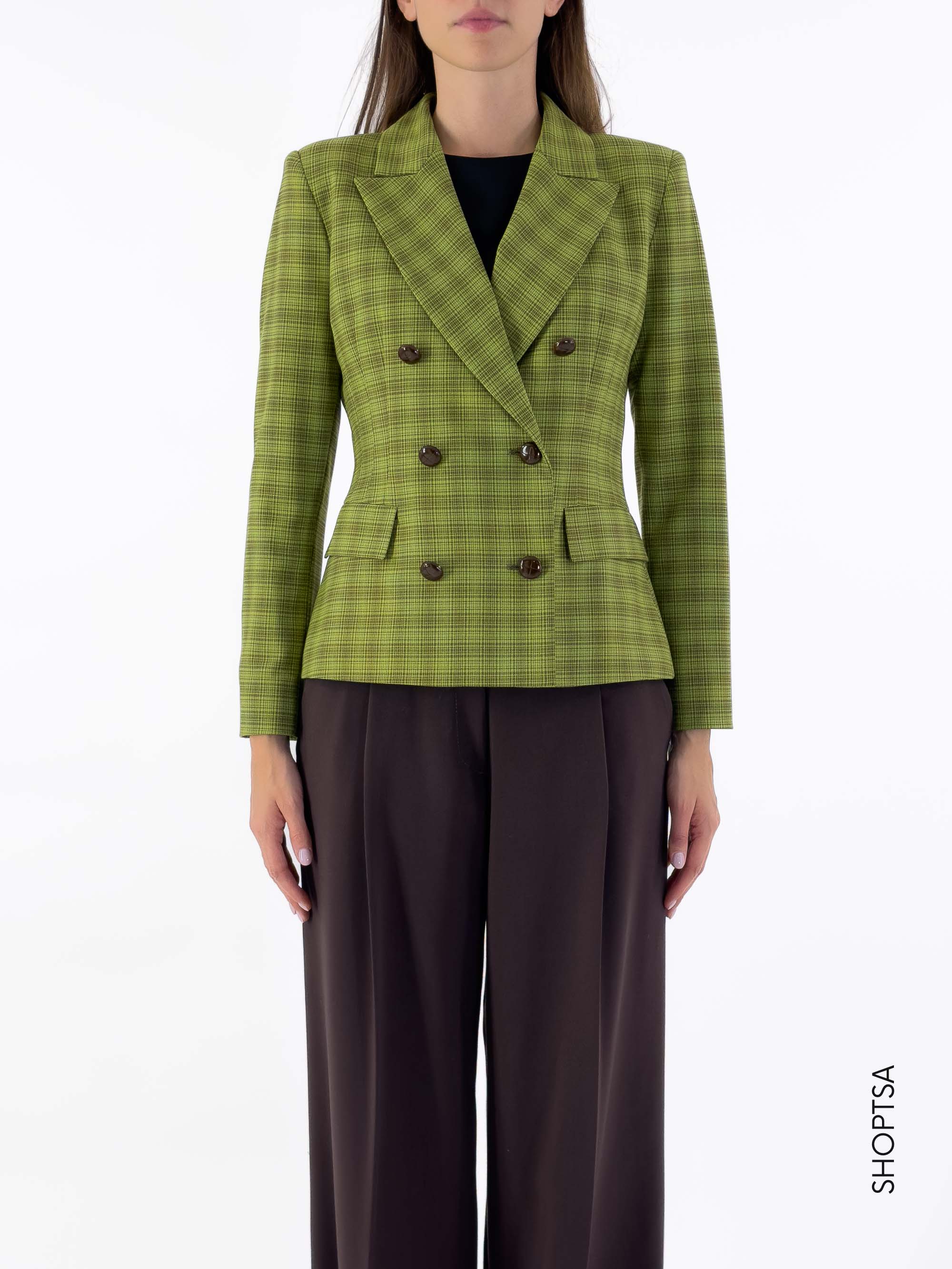 EXOTIC checked blazer - EMME Marella