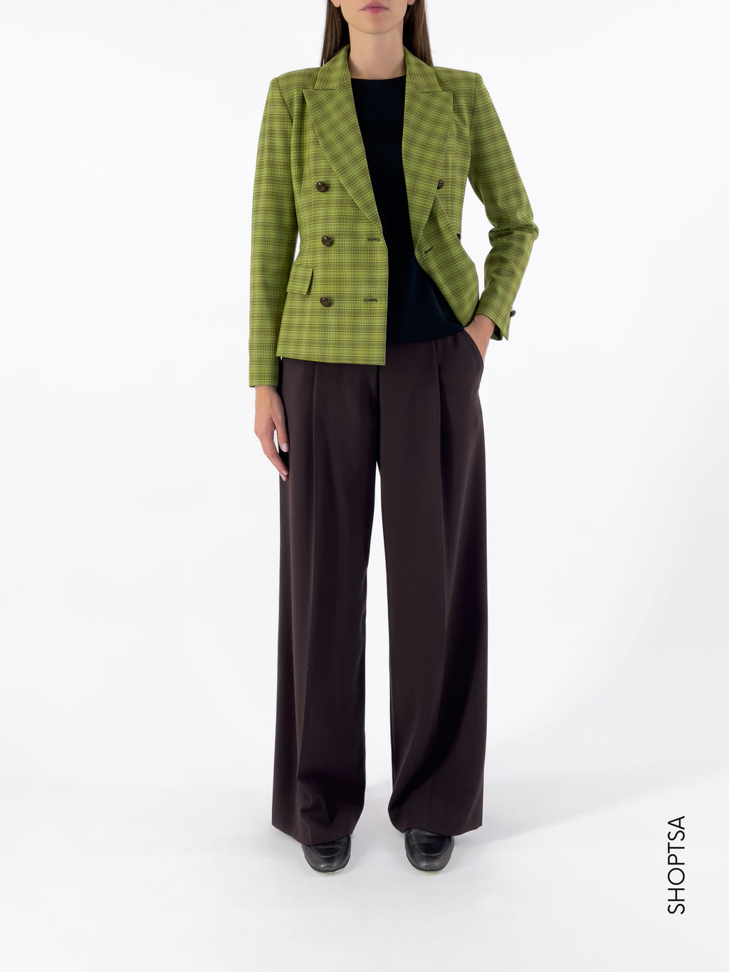 EXOTIC checked blazer - EMME Marella